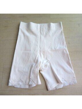 1980s Sears Womens S White Lace Trim High-Waist Girdle Pin Up Burlesque Panty